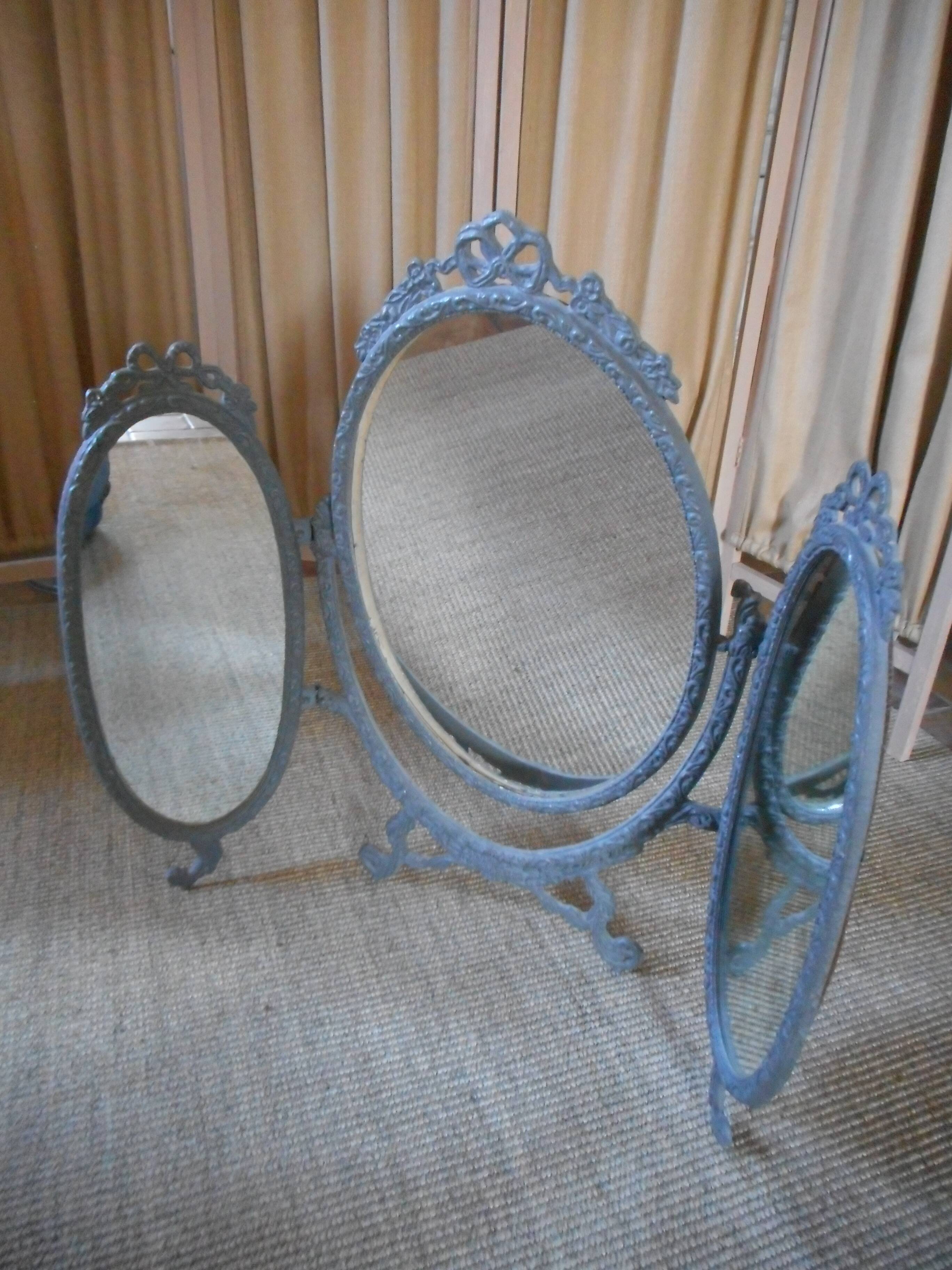 triptych psyche mirror to place on table or dressing table