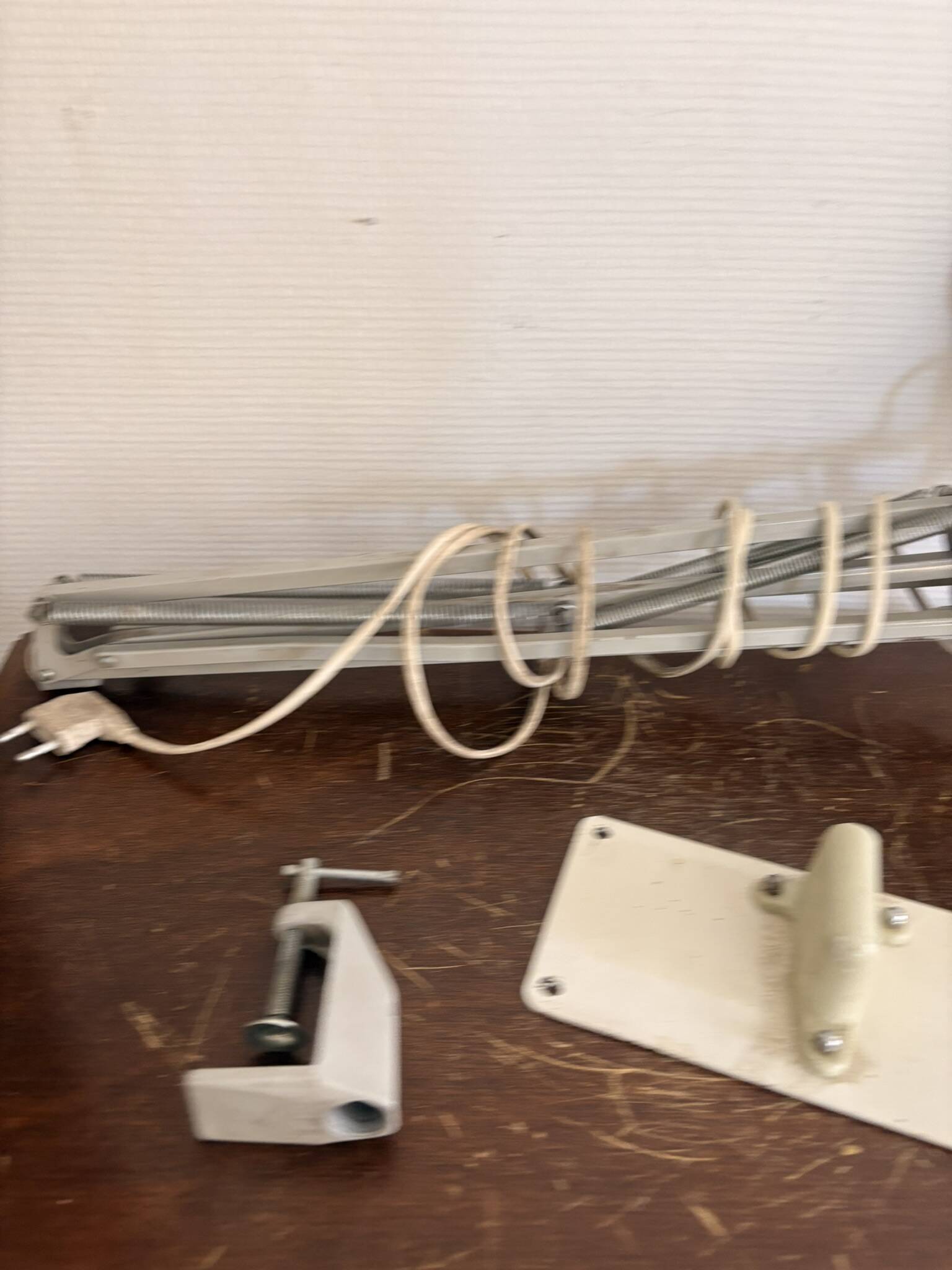 Vintage Grey Articulated Architect Lamp 1970s Ledu Office CHR Caen