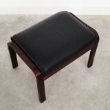 Leather footrest, Danish design, 1960s, production: Denmark