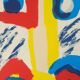 Colour lithograph, Bengt Lindström, 1995, The Giant on the Mountain,