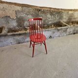 Tapiovaara style red bistro chair