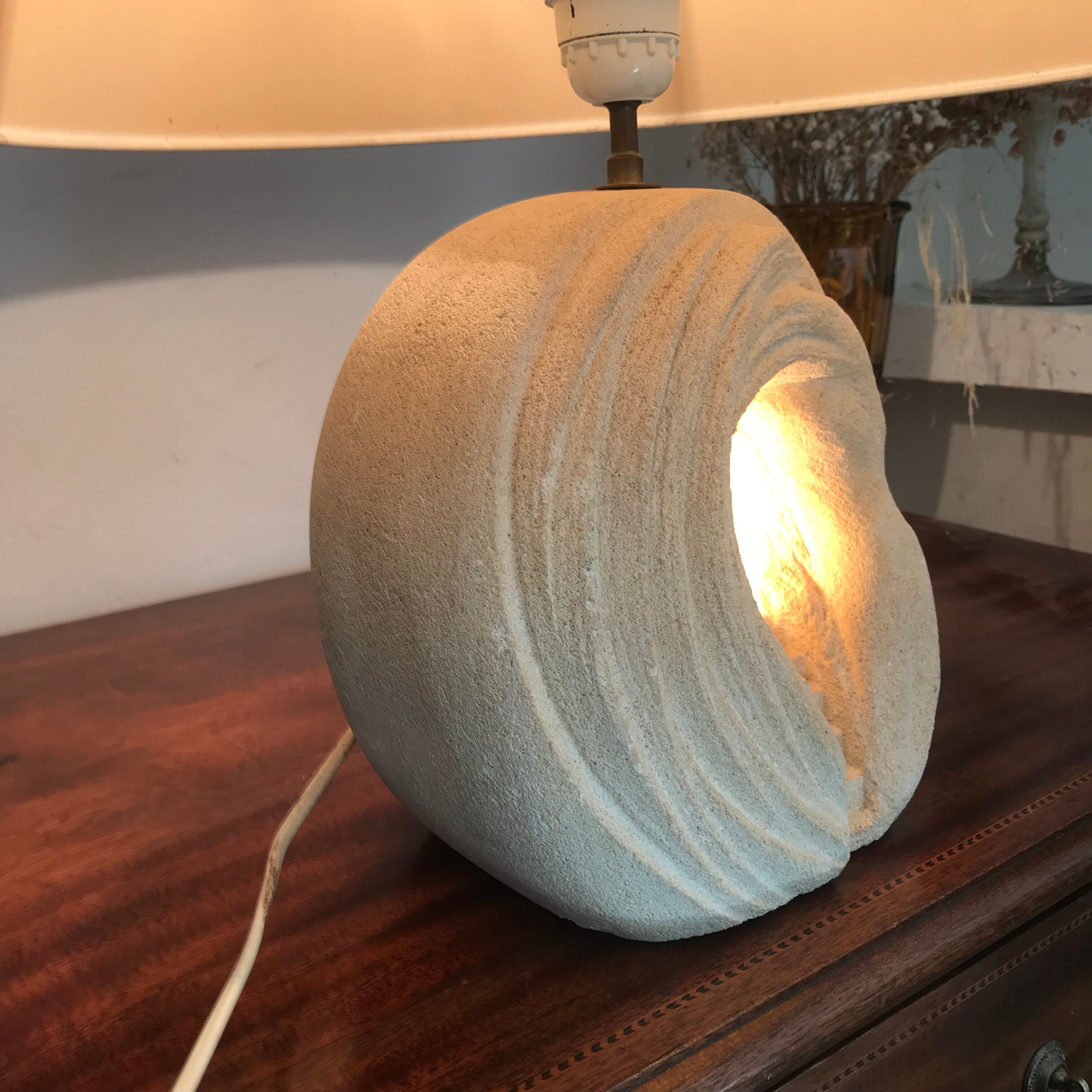 Stone lamp Arsène Galisson