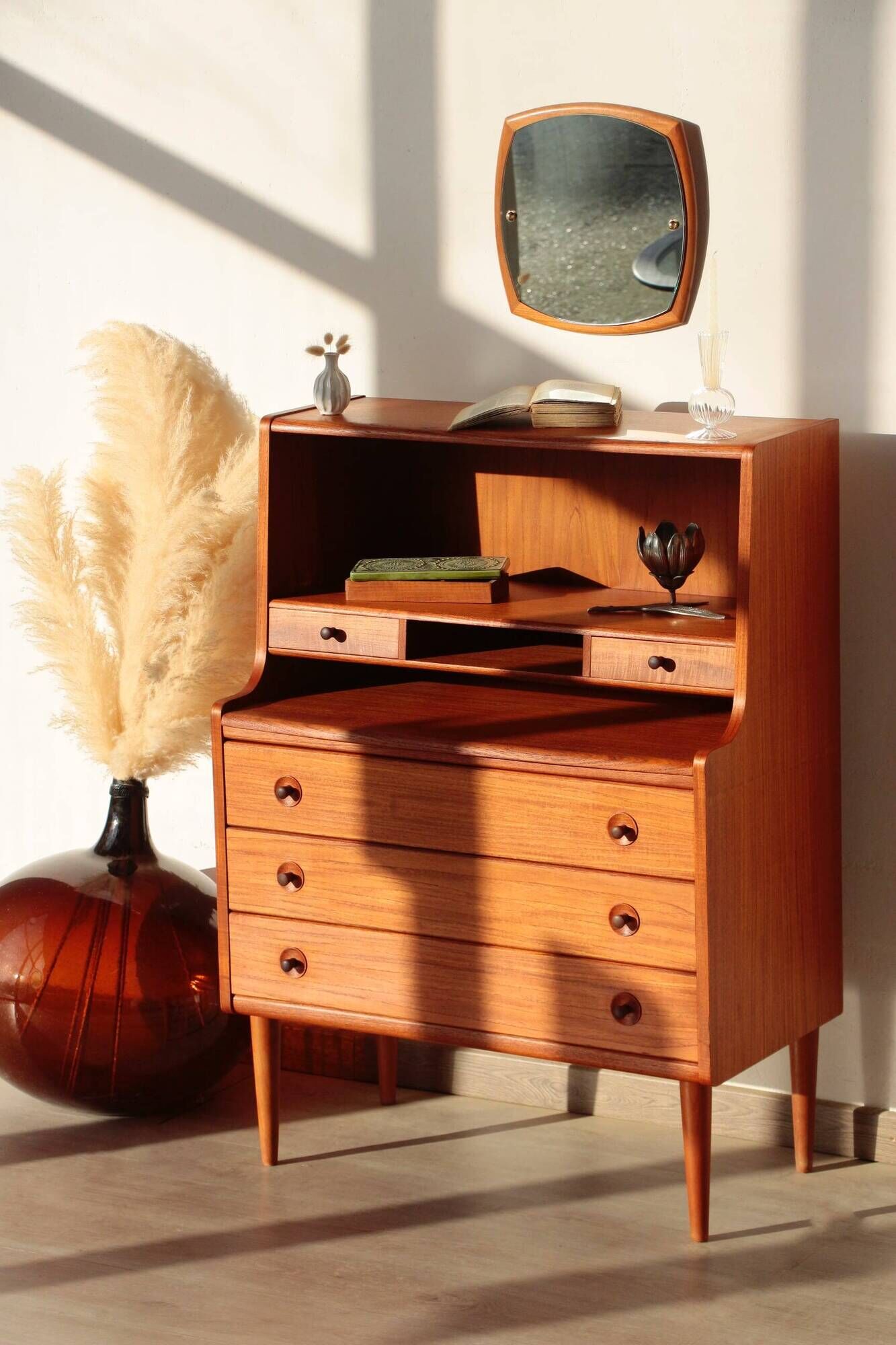 Secrétaire scandinave en teck - MSE Mobler 1960