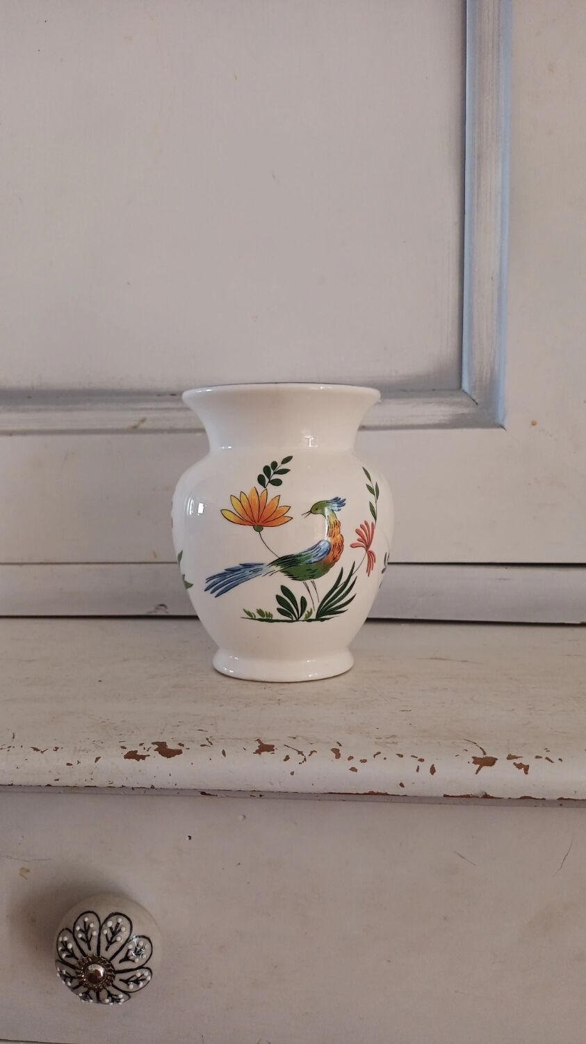 Vase Birds of Paradise Gien France