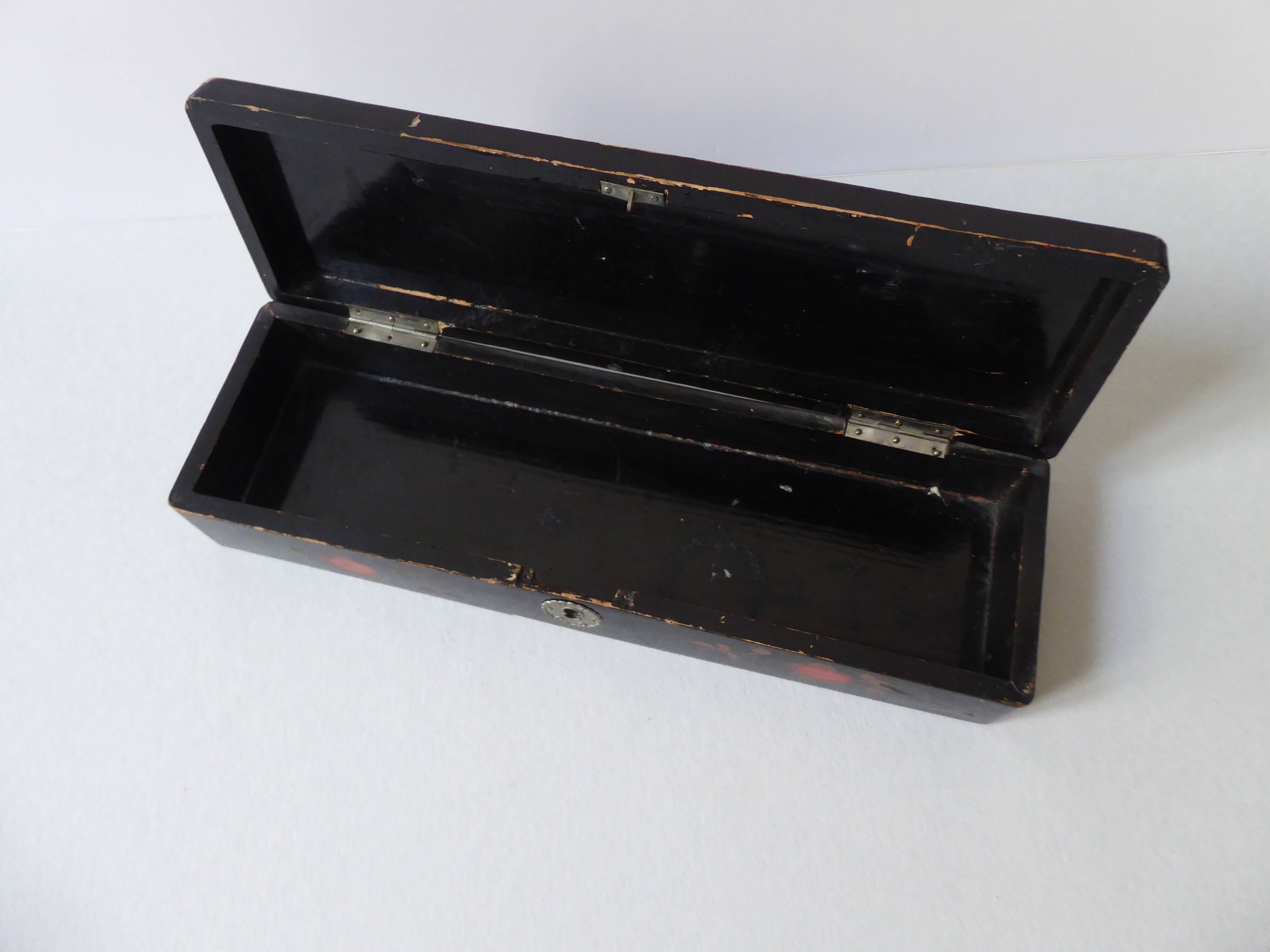 Painted and lase wooden box