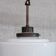 French mid-century brass and opaline pendant light