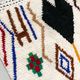 Moroccan berber carpet azilal ecru with multicolored patterns 180x101cm