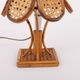 Lampe de table italienne en osier et rotin, années 1980