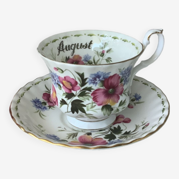 Royale Albert Flower of the month tea cups - Flower of the month August