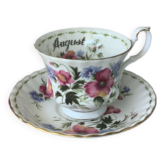 Royale Albert Flower of the month tea cups - Flower of the month August