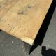 Black dining table in fir.
