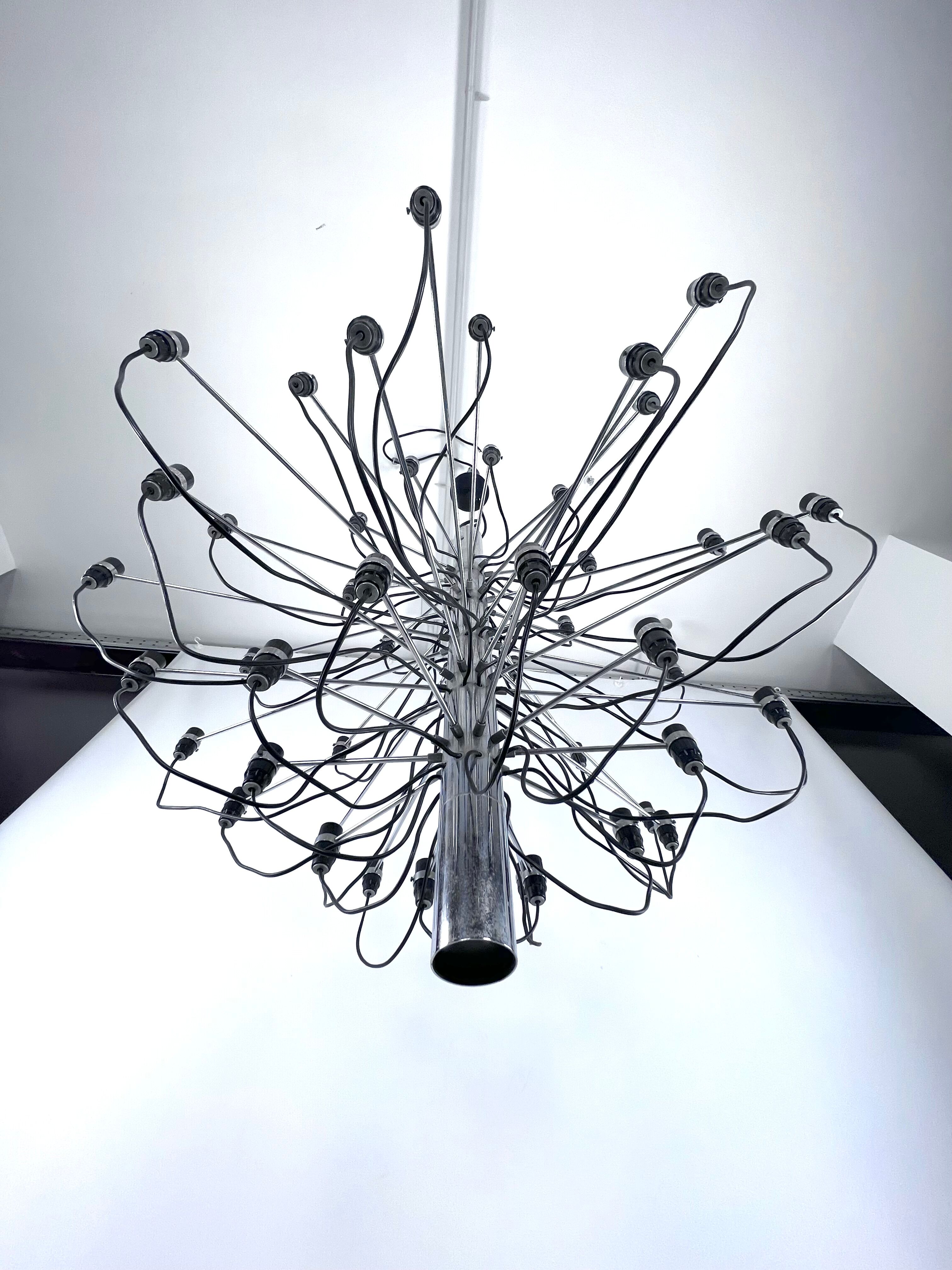 Chandelier 2097 by Gino Sarfatti for Arteluce Italy 1958