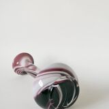 large vase in purple and white opaline Murano style 1960