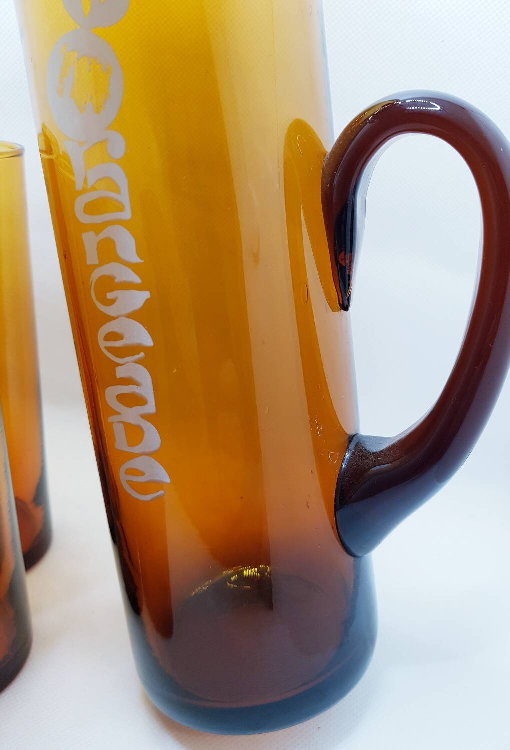 Service à orangeade en verre soufflé à la main