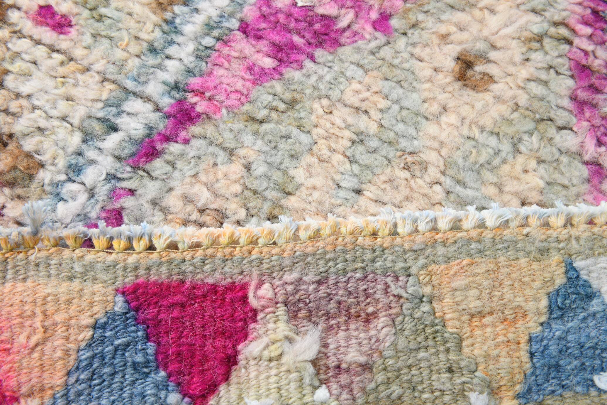 Soft Multicoloe Oushak Runner Rug, 75x397Cm