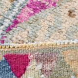 Soft Multicoloe Oushak Runner Rug, 75x397Cm