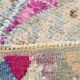 Tapis de couloir Oushak multicolore doux, 75 x 397 cm