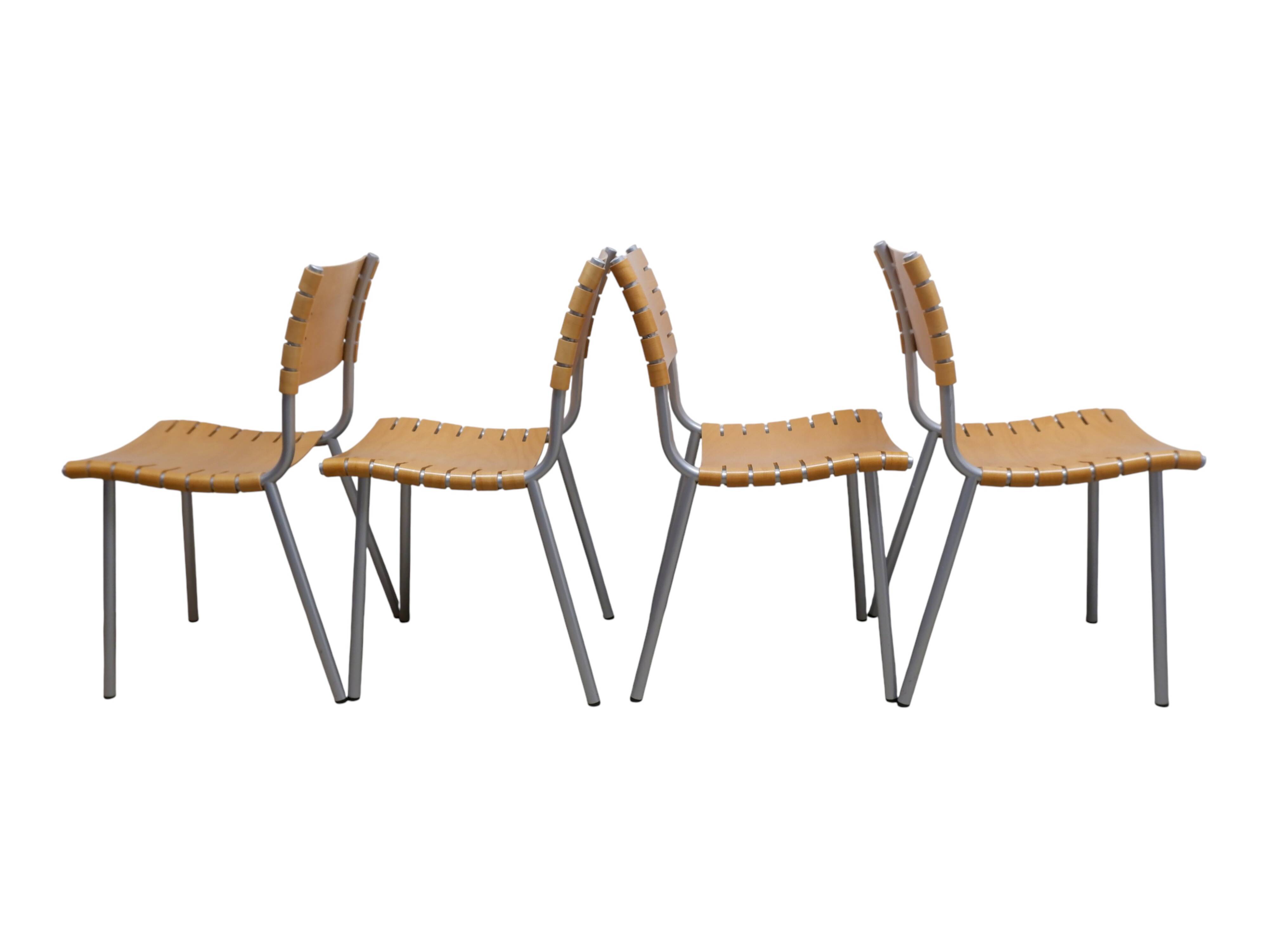 Set of 4 Ruud Jan Kokke chairs for Harvink Holland, 1980s