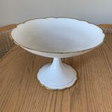 Plat sur pied en porcelaine