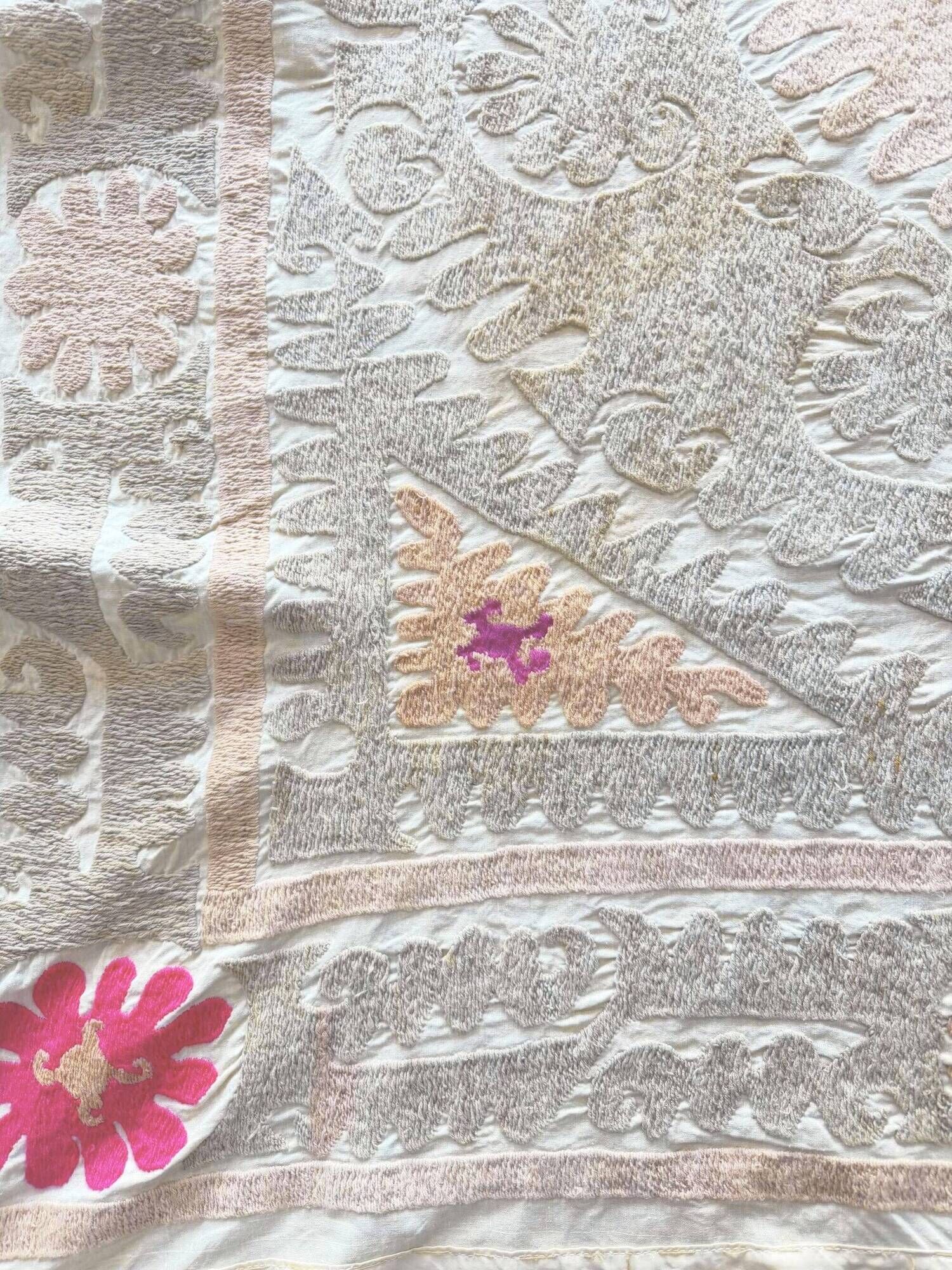 Vintage hand-embroidered tablecloth 150x156 cm