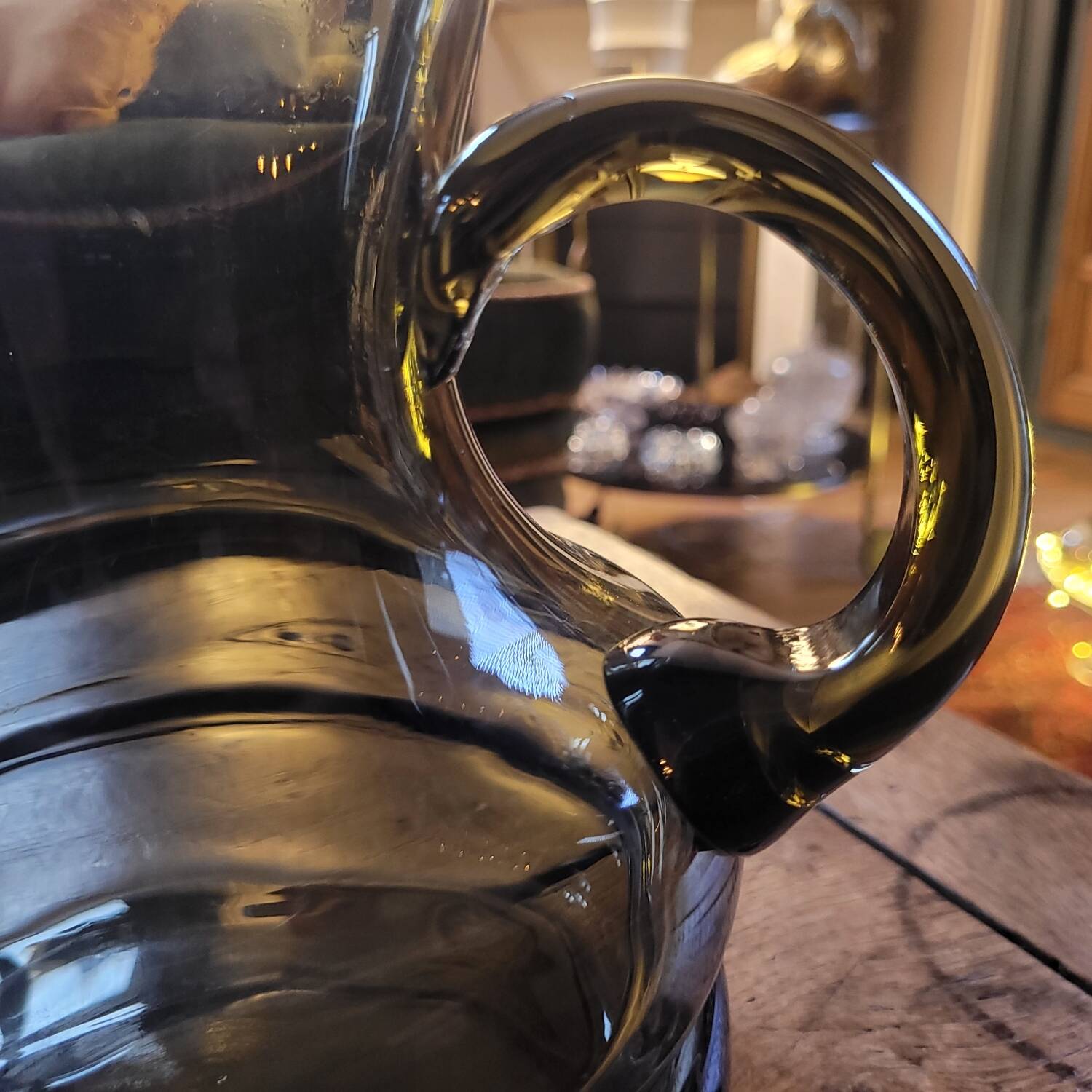 Smoked glass pitcher – 1970s