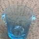 Vintage Biot Blue Blown Glass Ice Bucket