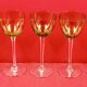 Baccarat - "perfection" model - 5 signed green crystal wine glasses