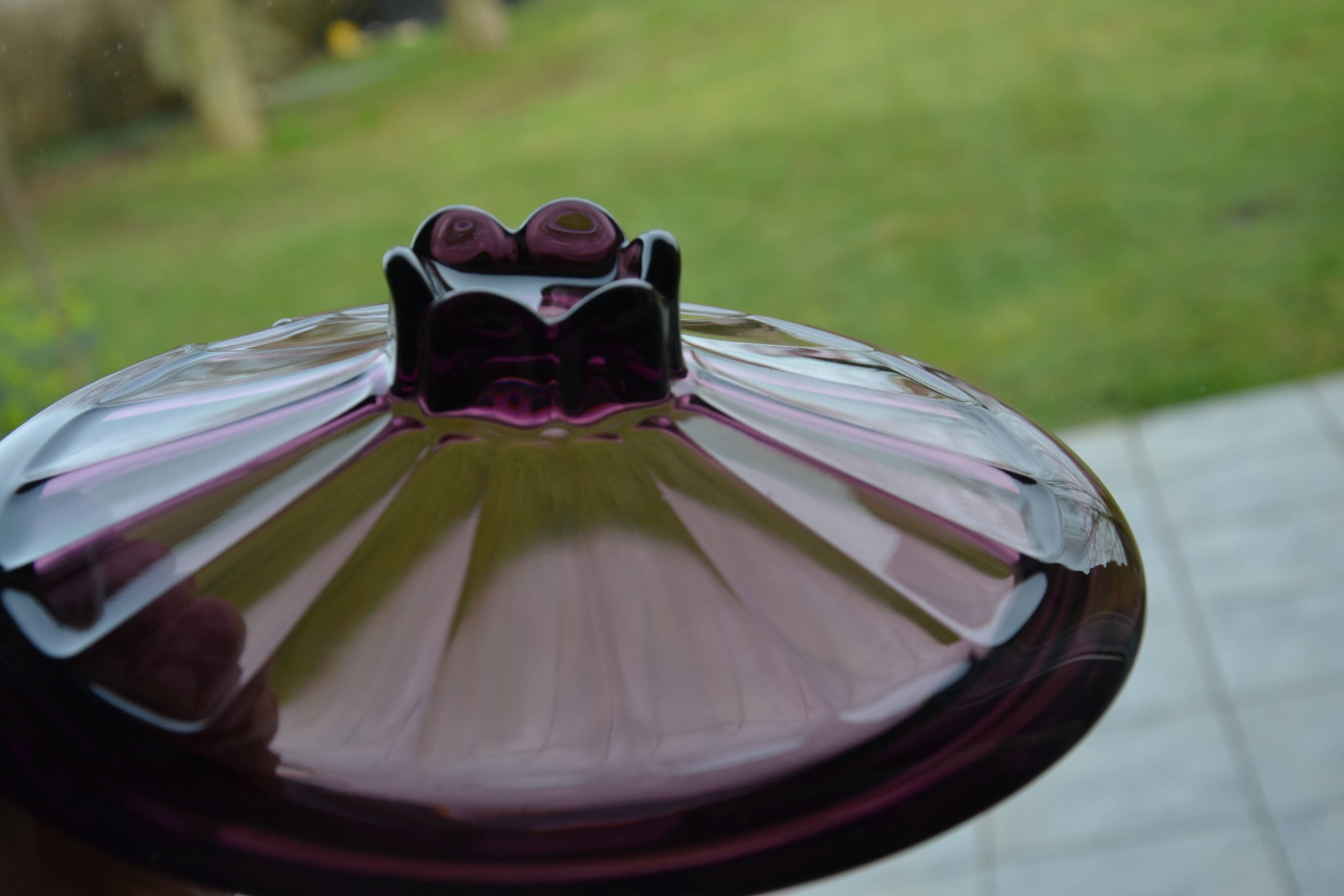 Large ornamental punch bowl/Art Deco pot Amethyst August Walther