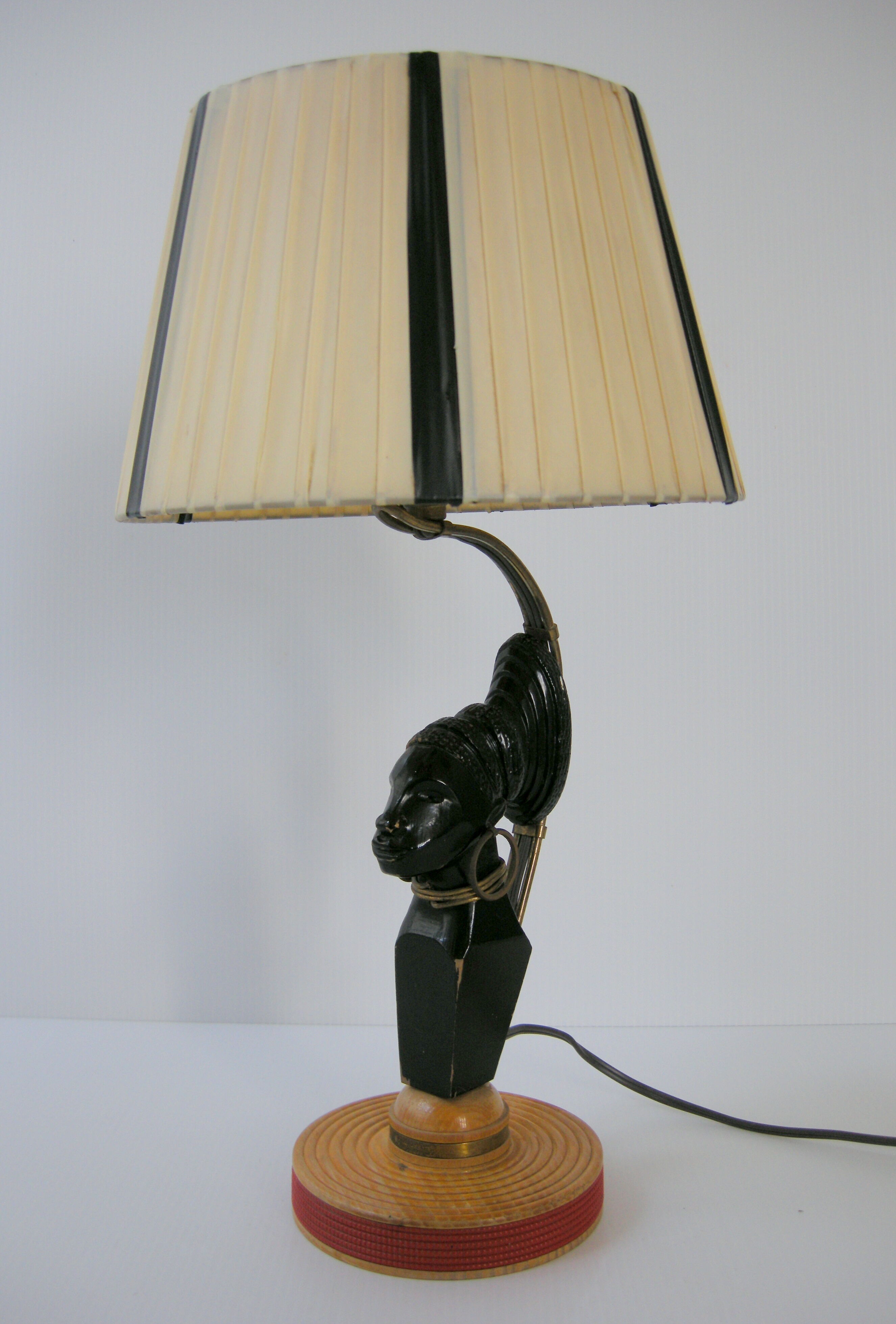Vintage lamp wood 1950