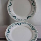 set of 8 ceramic plates "butterflies"
