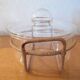 Vintage Bodum glass and rattan vegetable