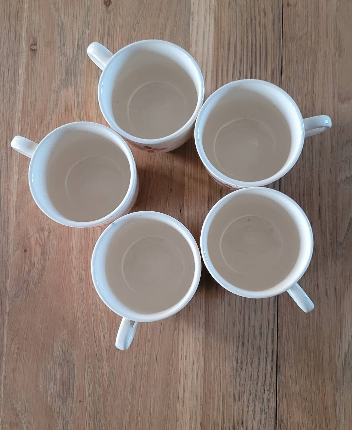 5 antique coffee cups