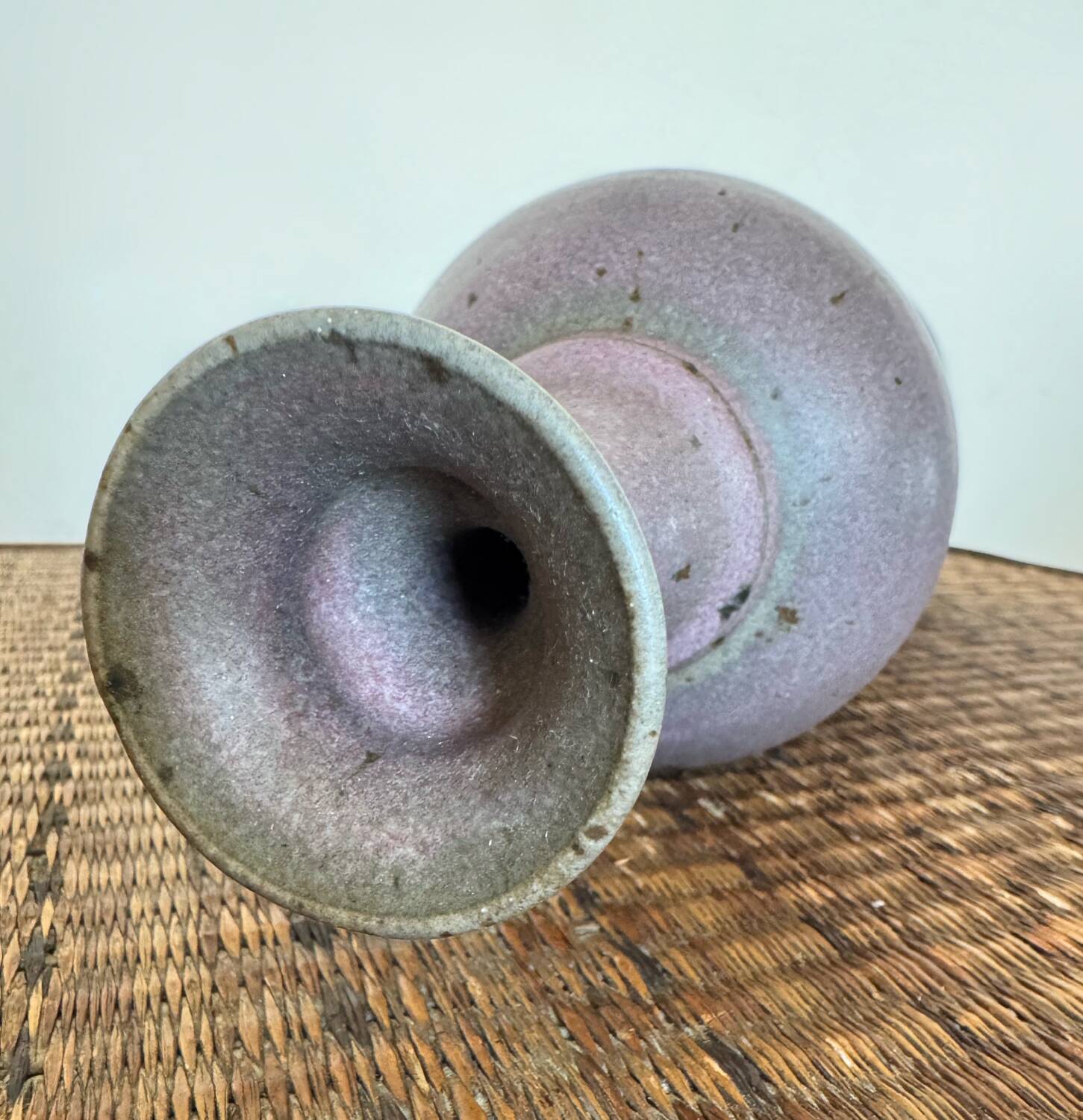 Christian Deville purple stoneware vase
