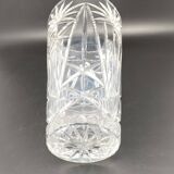 Chiseled glass vase