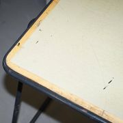 Table de bureau empilable militaire britannique en acier inoxydable