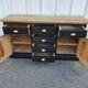 Industrial furniture craft six drawers two black doors