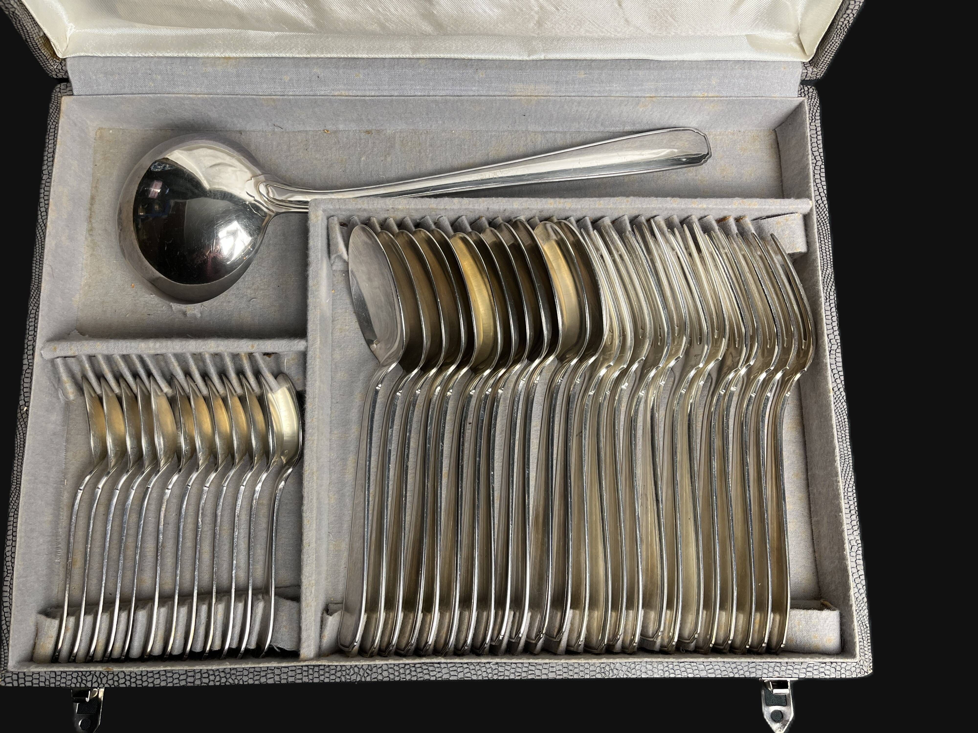 Tableware, silver-plated cutlery Argenta hallmark around 1970