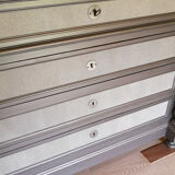 Commodity mirror year 1900 - 1920 Painted wood and white marble