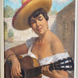 Spanish portrait on guitar