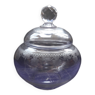 Napoleon III style glass sugar bowl