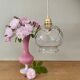Vintage globe pendant light in transparent glass
