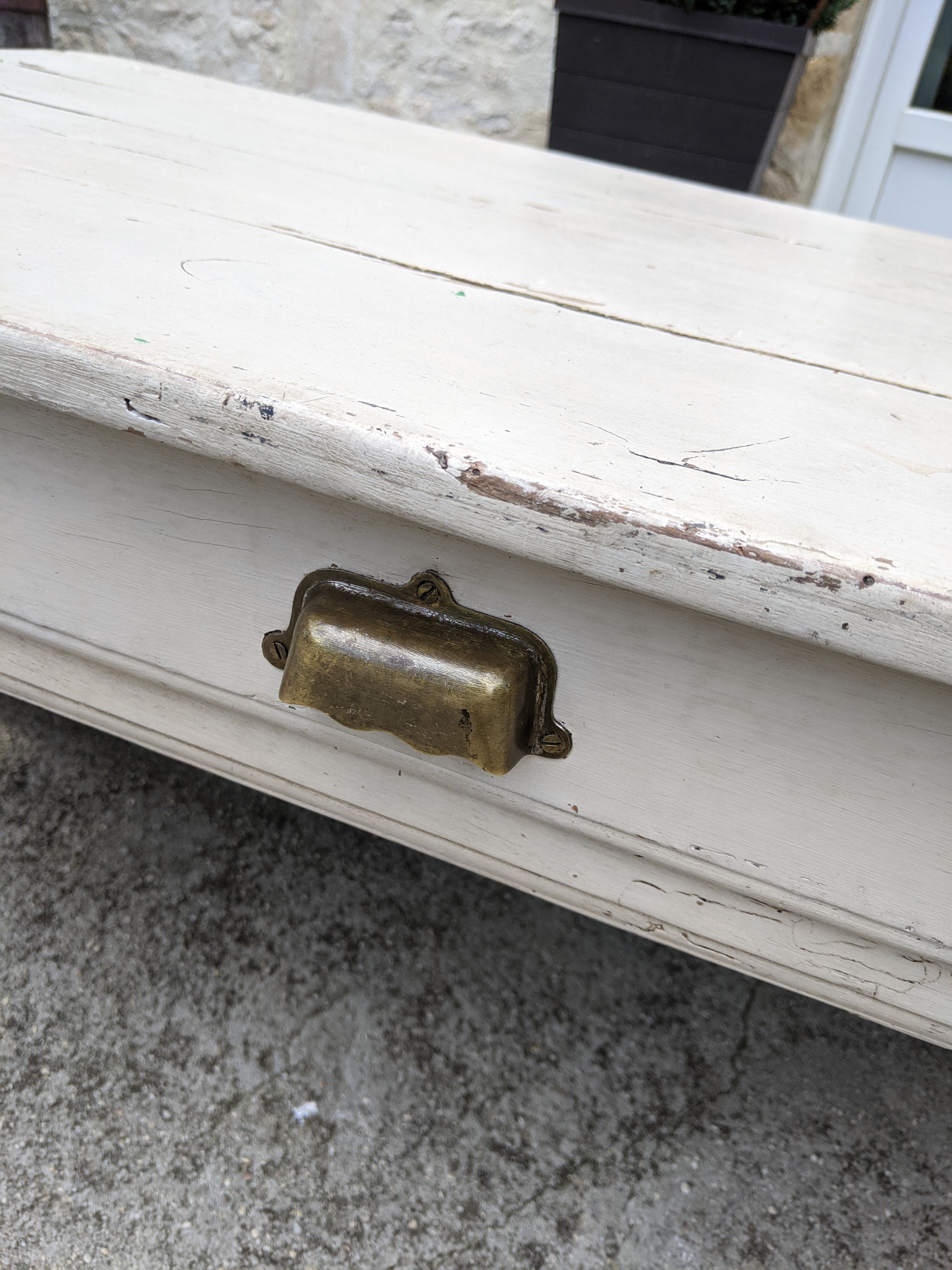 Old wooden coffee table