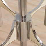 Italian chrome chandelier from Sciolari pendant lamp, 1970