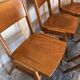 Set of 6 stackable chairs wood feet compass Germany 1960's