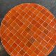 orange coffee table in handmade zellige from Morocco