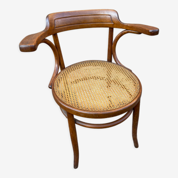 Viennese curved wood armchair Fischel circa 1920