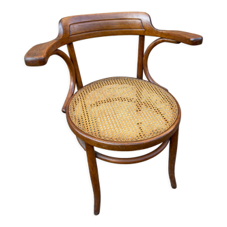 Viennese curved wood armchair Fischel circa 1920