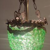 Ceiling lamp with Murano glass flowers. Italy, 1960s