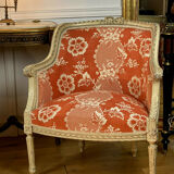 Two shepherdesses in moulded wood and carved Louis XVI style