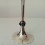 Vintage silver metal candle holder